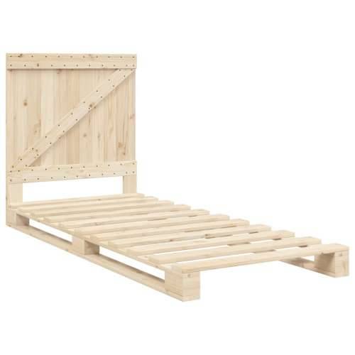 Okvir kreveta s uzglavljem 90 x 200 cm od masivne borovine - Prirodna 90 x 200 cm Ne with triangle headboard Cijena