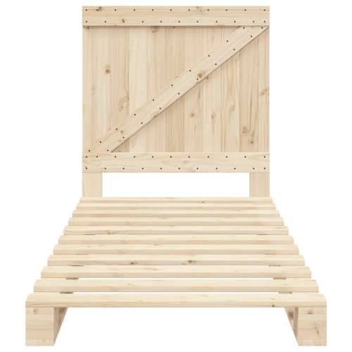 Okvir kreveta s uzglavljem 90 x 200 cm od masivne borovine - Prirodna 90 x 200 cm Ne with triangle headboard Cijena