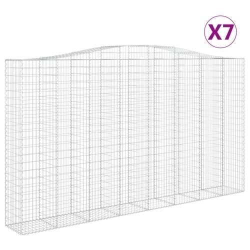 Lučne gabionske košare 7 kom 400x50x220/240cm pocinčano željezo - 400 x 50 x 220/240 cm 7 Cijena