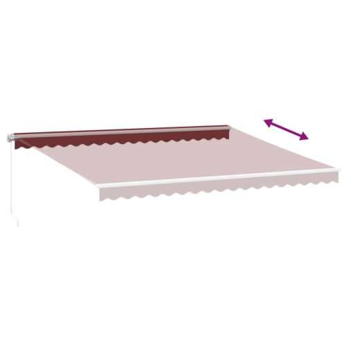 Tenda na ručno uvlačenje s LED bordo 450 x 300 cm - boja burgundca i bijela 450 x 300 cm 1 Cijena