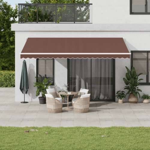 Tenda na automatsko uvlačenje s LED smeđa 500x300 cm - Smeđa i bijela 500 x 300 cm 1 Cijena