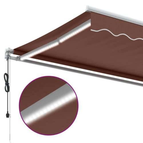 Tenda na automatsko uvlačenje s LED smeđa 500x300 cm - Smeđa i bijela 500 x 300 cm 1 Cijena