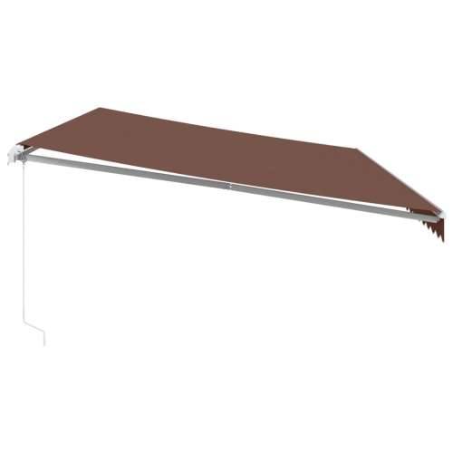 Tenda na ručno uvlačenje smeđa 600 x 350 cm - Smeđa i bijela 600 x 350 cm 1 Cijena