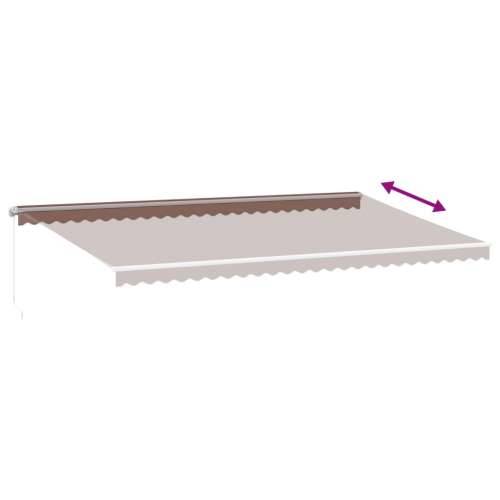 Tenda na ručno uvlačenje smeđa 600 x 350 cm - Smeđa i bijela 600 x 350 cm 1 Cijena