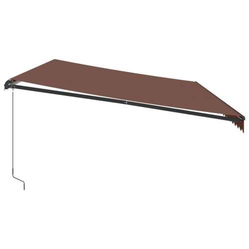 Tenda na ručno uvlačenje s LED svjetlima smeđa 600x350 cm - Smeđa 600 x 350 cm 1 Cijena