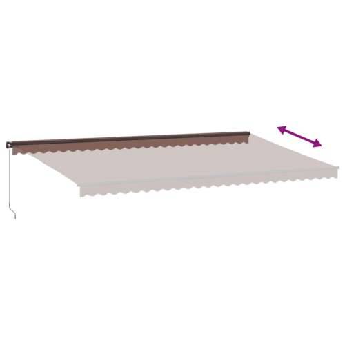 Tenda na ručno uvlačenje s LED svjetlima smeđa 600x350 cm - Smeđa 600 x 350 cm 1 Cijena