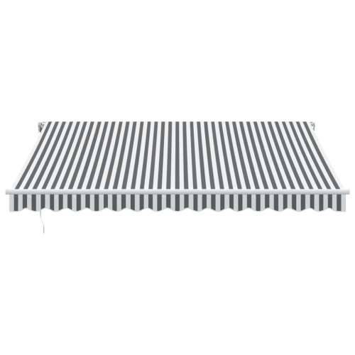 Tenda na ručno uvlačenje s LED antracit i bijela 400 x 300 cm - Antracit i bijela 400 x 300 cm 1 Cijena