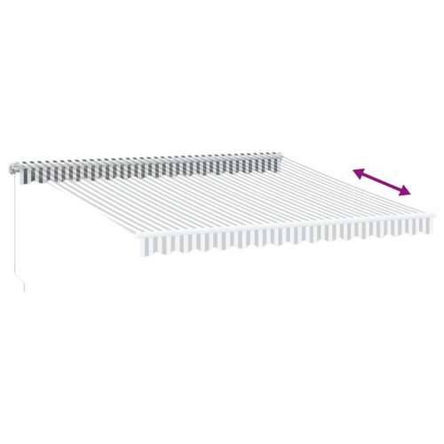 Tenda na ručno uvlačenje s LED antracit i bijela 400 x 300 cm - Antracit i bijela 400 x 300 cm 1 Cijena