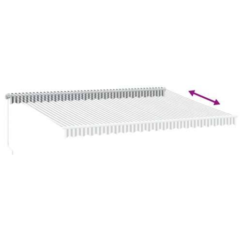 Tenda na ručno uvlačenje antracit i bijela 500 x 350 cm - Antracit i bijela 500 x 350 cm 1 Cijena