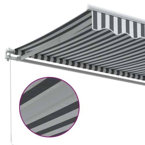 Tenda na ručno uvlačenje antracit i bijela 500 x 350 cm - Antracit i bijela 500 x 350 cm 1 Cijena