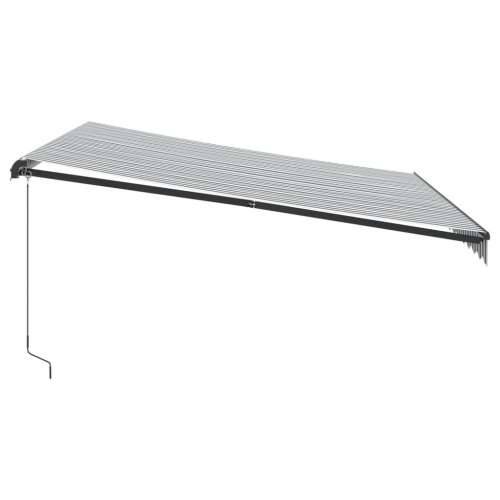 Tenda na ručno uvlačenje s LED antracit i bijela 400x350 cm - Antracit i bijela 400 x 350 cm 1 Cijena