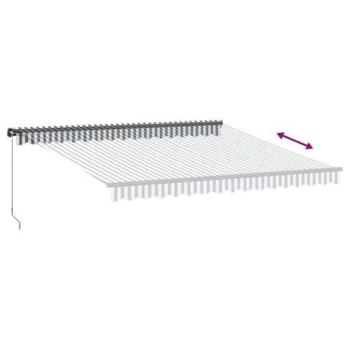 Tenda na ručno uvlačenje s LED antracit i bijela 400x350 cm - Antracit i bijela 400 x 350 cm 1 Cijena