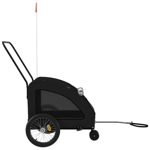 Prikolica za bicikl za ljubimce crna od tkanine i željeza - Crna 68 x 137 x 72 cm Cijena