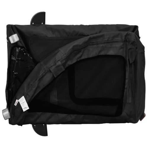 Prikolica za bicikl za ljubimce crna od tkanine i željeza - Crna 68 x 137 x 72 cm Cijena