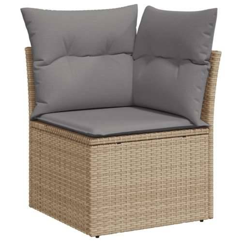 5-dijelni vrtni set sofa s jastucima bež od poliratana - bež i siva bez spremišta 1 Cijena