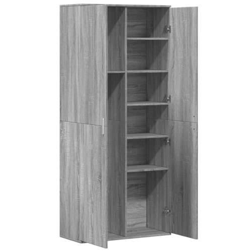 Visoka komoda siva sonome 80x35x180 cm od konstruiranog drva - Sivi hrast sonoma 1 Cijena