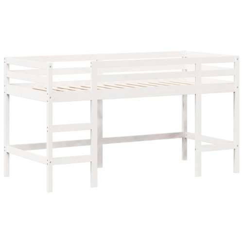 Krevet na kat s ljestvama i krovom bijeli 80x200 cm od borovine - Bijela 80 x 200 cm Cijena