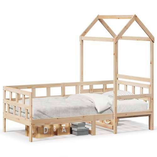 Dnevni krevet s krovom 90x200 cm od masivne borovine Prirodna 90 x 200 cm Cijena