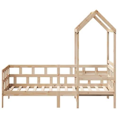 Dnevni krevet s krovom 90x200 cm od masivne borovine Prirodna 90 x 200 cm Cijena