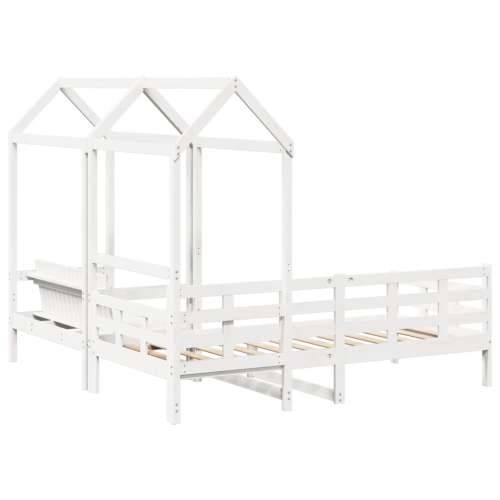 Dnevni krevet i klupa s krovom bez madraca bijeli 80x200 cm - Bijela 80 x 200 cm Cijena