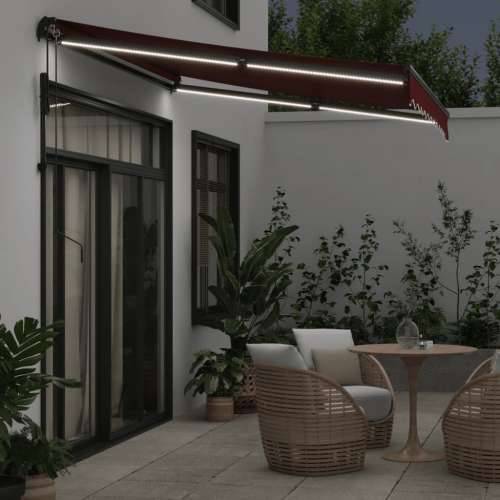 Tenda na automatsko uvlačenje s LED svjetlima bordo 300x250 cm - Tamno crvena 300 x 250 cm 1 Cijena