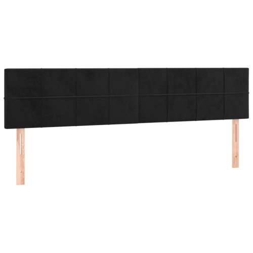 Krevet box spring s madracem crni 120 x 190 cm baršunasti - Crna 120 x 190 cm Blok s kvadratima Cijena