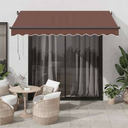 Tenda na automatsko uvlačenje s LED smeđa 300 x 250 cm - Smeđa 300 x 250 cm 1 Cijena
