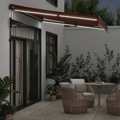 Tenda na automatsko uvlačenje s LED smeđa 300 x 250 cm - Smeđa 300 x 250 cm 1 Cijena