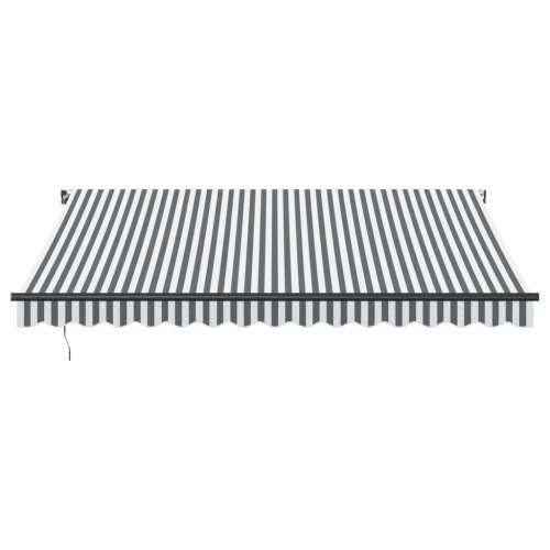 Tenda na ručno uvlačenje s LED antracit i bijela 400x300 cm - Antracit i bijela 400 x 300 cm 1 Cijena