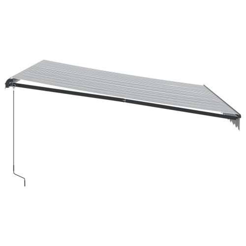 Tenda na ručno uvlačenje s LED antracit i bijela 400x300 cm - Antracit i bijela 400 x 300 cm 1 Cijena
