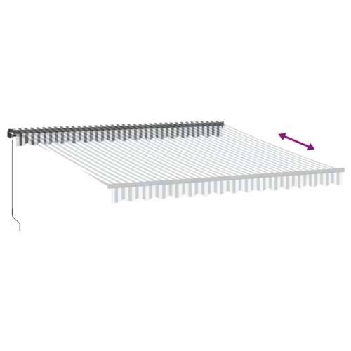 Tenda na ručno uvlačenje s LED antracit i bijela 400x300 cm - Antracit i bijela 400 x 300 cm 1 Cijena