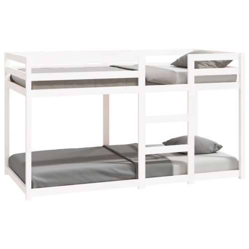 Krevet na kat bijeli 90 x 190 cm od masivne borovine - Bijela 90 x 190 cm Cijena