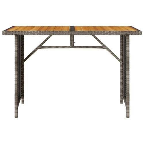 Vrtni stol s drvenom pločom sivi 110 x 68 x 70 cm od poliratana - Siva 1 boja drva Cijena