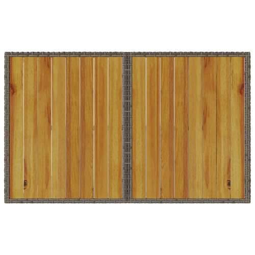 Vrtni stol s drvenom pločom sivi 110 x 68 x 70 cm od poliratana - Siva 1 boja drva Cijena