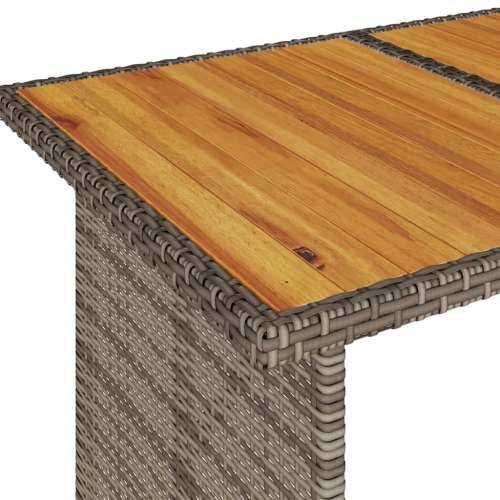 Vrtni stol s drvenom pločom sivi 110 x 68 x 70 cm od poliratana - Siva 1 boja drva Cijena