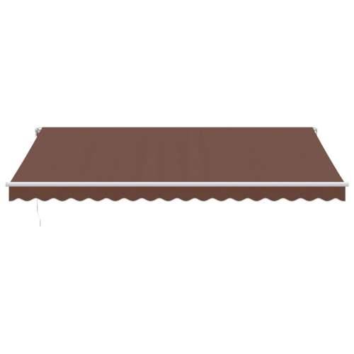 Tenda na ručno uvlačenje s LED smeđa 500 x 300 cm - Smeđa i bijela 500 x 300 cm 1 Cijena