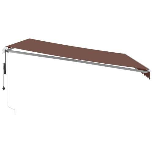 Tenda na ručno uvlačenje s LED smeđa 500 x 300 cm - Smeđa i bijela 500 x 300 cm 1 Cijena