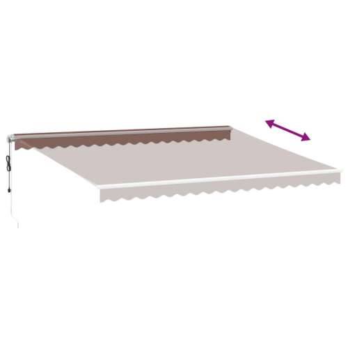 Tenda na ručno uvlačenje s LED smeđa 500 x 300 cm - Smeđa i bijela 500 x 300 cm 1 Cijena