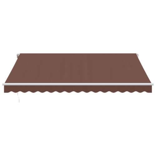 Tenda na ručno uvlačenje s LED smeđa 400 x 350 cm - Smeđa i bijela 400 x 350 cm 1 Cijena