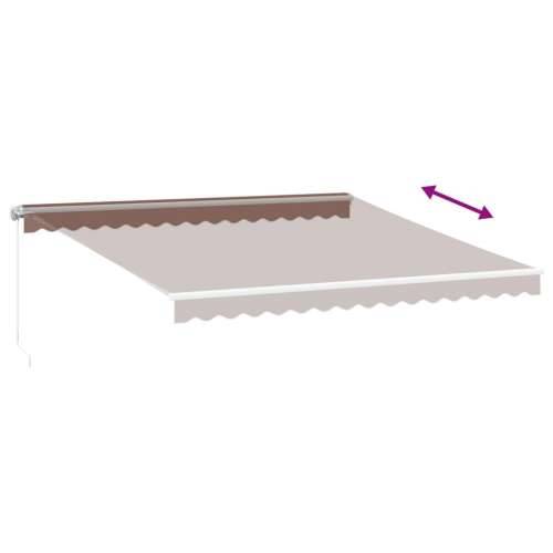 Tenda na ručno uvlačenje s LED smeđa 400 x 350 cm - Smeđa i bijela 400 x 350 cm 1 Cijena