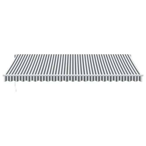 Tenda na ručno uvlačenje s LED antracit i bijela 500 x 300 cm - Antracit i bijela 500 x 300 m 1 Cijena