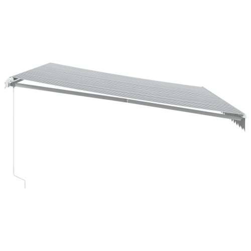Tenda na ručno uvlačenje s LED antracit i bijela 500 x 300 cm - Antracit i bijela 500 x 300 m 1 Cijena