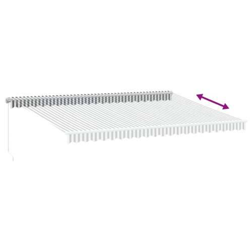 Tenda na ručno uvlačenje s LED antracit i bijela 500 x 300 cm - Antracit i bijela 500 x 300 m 1 Cijena