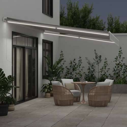 Tenda na ručno uvlačenje s LED antracit i bijela 450 x 350 cm - Antracit i crna 400 x 300 cm 1 Cijena