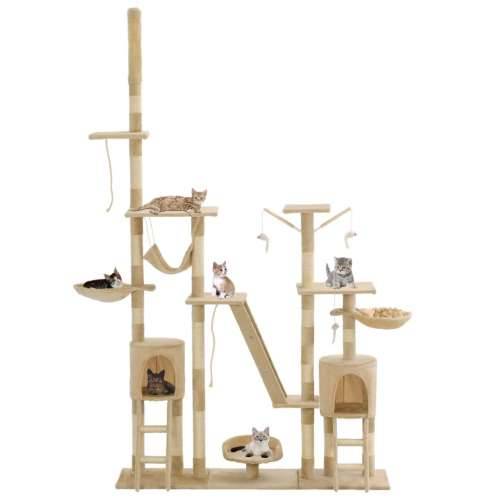 Penjalica za mačke sa stupovima za grebanje od sisala 230 - 250 cm bež Cijena