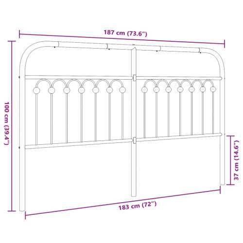 Metalno uzglavlje bijelo 180 cm - Bijela 180 cm 1 Cijena