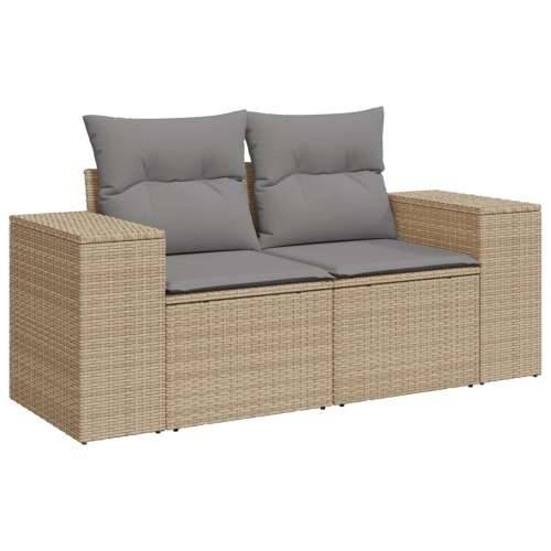 Vrtna garnitura - 7-dijelni set vrtnih sofa od poliratana s jastucima bež - bež i siva bez spremišta 1 Cijena