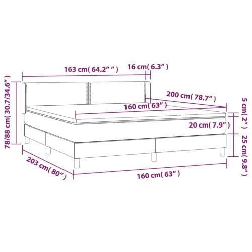 Krevet s oprugama i madracem tamnozeleni 160x200 cm baršunasti - Tamnozelena 160 x 200 cm Obično s čavlima Cijena