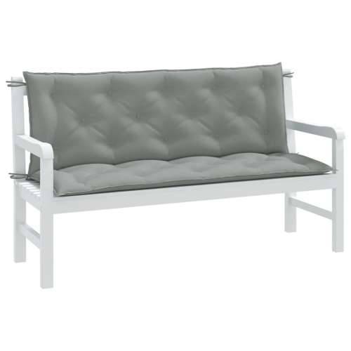 Jastuci za vrtnu klupu 2 kom svjetlosivi 150x50x7 cm tkanine - prošarana svjetlosiva 150 x 50 x 7 cm 1 Cijena