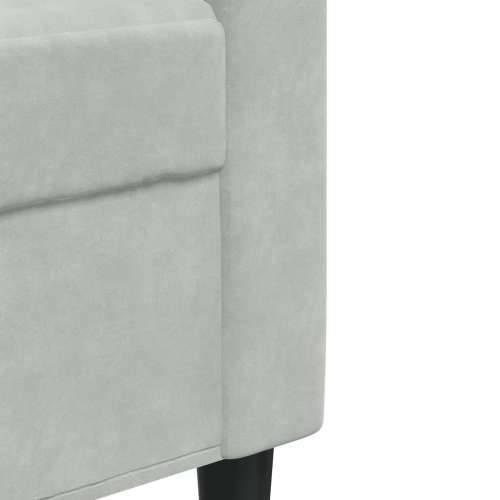 2-dijelni set sofa s jastucima svjetlosivi baršunasti - Svjetlosiva Bez oslonca za noge Cijena